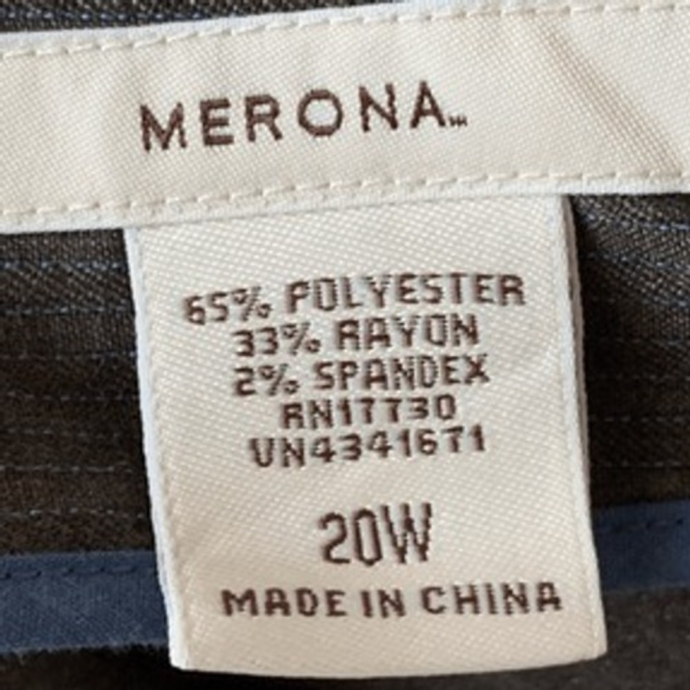 Merona Pinstripe Office Skirt Womens Size 20W Gray Classic Workwear Office - Picture 10 of 16